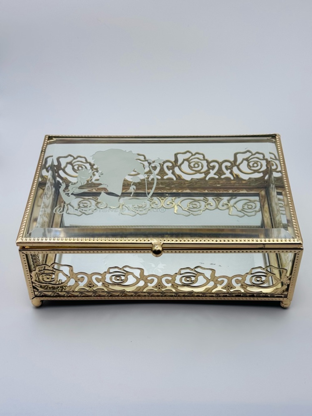 Walt Disney World Arribas Brothers Beauty & The Beast Glass Jewelry Box | EUC - Picture 2 of 8